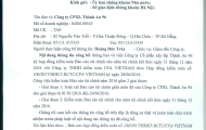 TB số320/TB-CT96 ngày 28/7/2016 v/v ký hợp đồng kiểm toán cho năm TC kết thúc ngày 31/12/2016